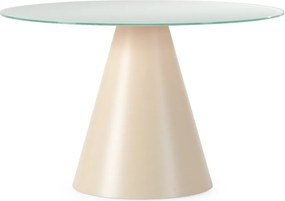 Okrągły stół ze szklanym blatem ø 120 cm Vida – MOME