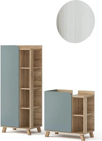 Zestaw mebli łazienkowych sonoma/niebieski 60x35x65 karen