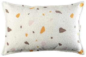 Kremowa poduszka na sofę dziecięcą z materiału bouclé/z tkaniny szenilowej Terrazzo Bolster – Wigiwama