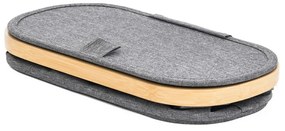 Pojemnik do przechowywania G21 30 x 15 x 15 cm, bambusowy z pokrywką, szary