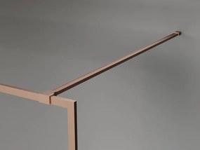Mexen Kioto-XF ścianka prysznicowa Walk-in z ramką 60 x 202 cm, transparent 10 mm, miedź szczotkowana - 800-060-104-65-00-X