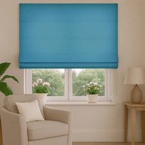 Roleta rzymska na wymiar Enjoy turkusowa miękka gruba - do 140 cm