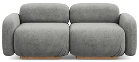 Szara sofa modułowa z materiału bouclé 190 cm Ailani – Makamii