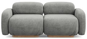 Szara sofa modułowa z materiału bouclé 190 cm Ailani – Makamii