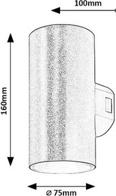 Rabalux 77155 zewnętrzna lampa ścienna LED Urfa, 18 W, IP65, czarny, 16 cm