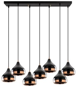 Czarna lampa wisząca z metalowym kloszem Yildo – Opviq lights