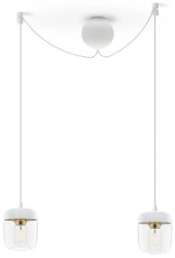 Biały podwójny kabel wiszący do lamp UMAGE Cannonball