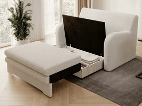 Rozkładana 2-osobowa sofa ARIO ROYAL, biała
