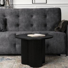 Stolik Kawowy DERIAN 60 cm Czarny Nowoczesny Loft