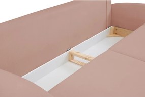 Sofa SOFT z funkcja spania i pojemnikiem PUDROWY RÓŻ RUN AGAIN 61