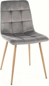 Krzesło tapicerowane MILA D VELVET szare