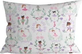 Poszewka na poduszkę z mikrofibry BALLERINA GARDEN 50x70 cm, kolorowy