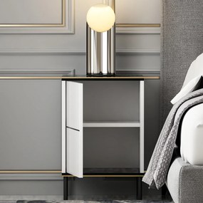 Stolik nocny Imaj White Marble