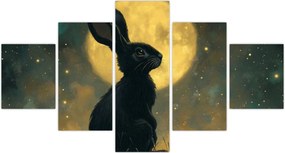 Obraz - Zając z księżycem (125x70 cm)