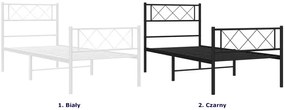 Białe metalowe łózko industrialne 80x200 cm - Raffa