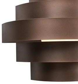 Nowoczesny Kinkiet / Lampa scienna brązowy z LED z 3-stopniową regulacją ściemniania - Lines Nowoczesny Oswietlenie wewnetrzne