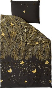 PrzytulneMieszkanie.pl PrzytulneMieszkanie.pl Pościel z mikrowłókna VISATA czarna Rozmiar pościeli: 2 szt 70 x 80 cm | 160 x 200 cm