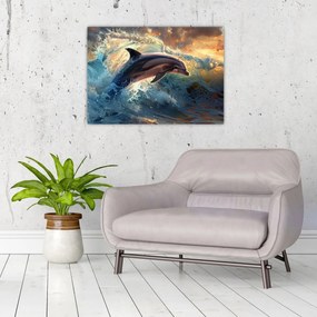 Obraz - Delfin, ilustracje (70x50 cm)