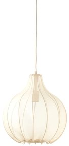 Beżowa lampa wisząca z tekstylnym kloszem ø 39 cm Elati – Light &amp; Living