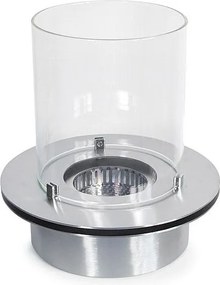 Okrągły palnik z szybą do biokominka, biokominek ze stali nierdzewnej, 3l średnica 35 cm