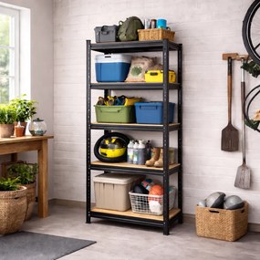 Regał o dużej nośności HEAVY, maks. 875kg, 90x40x180cm, czarny Jurhan