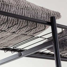 Czarny regał do szafy garderobianej Kave Home Storn, wys. 182 cm