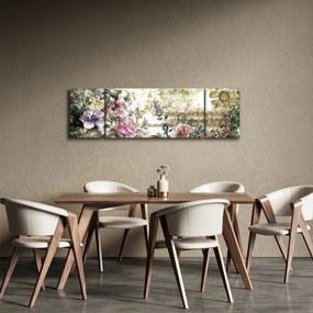 Obraz - Designerskie kwiaty (170x50 cm)