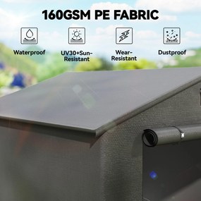 Outsunny Namiot garażowy 2,5x1,8 m Wodoodporny namiot garażowy z rolowanymi drzwiami na zamek okno wentylacyjne Ciemnoszary | Aosom PL