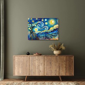 Obraz na szkle – Mozaika gwiaździstej nocy (70x50 cm)