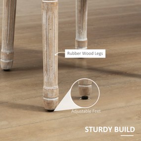 HOMCOM Zestaw 2 krzeseł do jadalni stylowe i wygodne wymiary 49x56x96 cm | Aosom PL