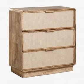 Komoda 80x40 Cm Z Drewna Mango, Mdf I Juty Abrams Drewno Mango - Sklum