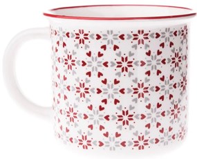 Biały porcelanowy kubek ze świątecznym motywem 380 ml – Dakls