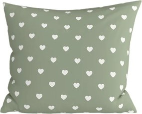 Bawełniana poszewka na poduszkę SAGHEARTS POLY 45x45 cm, zielona