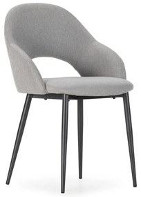 Jasnoszare tapicerowane krzesła zestaw 2 szt. Lia – Marckeric