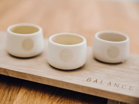 Brązowy ceramiczny świecznik LIGHT POWDER