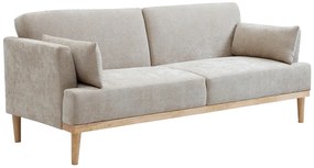 Kanapa rozkładana 3-osobowa   w beżowej tkaninie AMBRILO