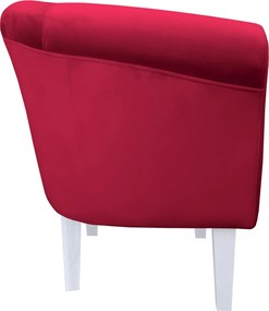 Fotel Milo tkanina Welur wygodny fotel tapicerowany do salonu i sypialni : Kolor nogi - Biała, Kolor tkaniny - VELVET - MG31, Wysokość nogi - 20 cm