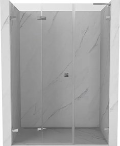Mexen Lunar-F L drzwi prysznicowe składane lewe 130 cm, transparent, chrom - 836SL-130-050-01-00-L