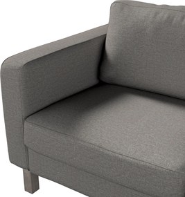 Pokrowiec na sofę Karlstad 2-osobową nierozkładaną krótki kolor szary tkanina strukturalna
