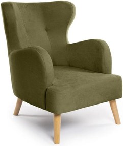 Zielony fotel typu uszak Noemye – Bonami Selection