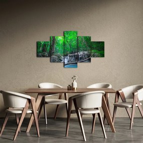 Obraz - Wodospad Erawan, Kanchanaburi, Tajlandia (125x70 cm)