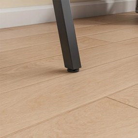 Biurko z jasnego dębu 100x50 cm z metalową ramą – styl industrialny, kompaktowy design, idealne do biura lub pokoju młodzieżowego