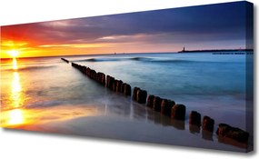 Obraz canvas Blask Słońca na Morskiej Tafli