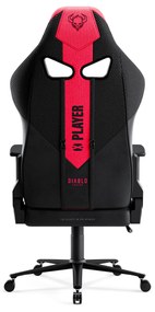 Materiałowy fotel gamingowy Diablo X-Player 2.0 Normal Size, karmazynowo-antracytowy