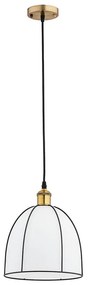 Lampa wisząca na lince DAVE 1xE27/15W/230V złota/czarna