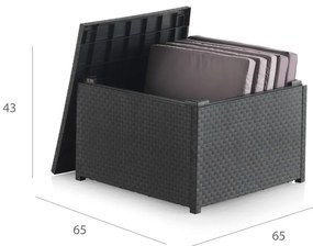 Stolik ogrodowy z imitacji rattanu 56x56 cm – Juinsa