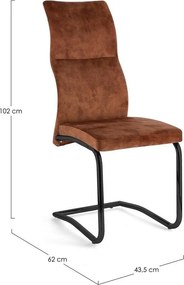 Koniakowe tapicerowane krzesło Thelma – Bizzotto