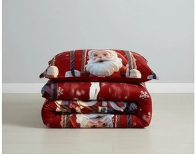 PrzytulneMieszkanie.pl PrzytulneMieszkanie.pl Pościel z mikrowłókna SANTA ON A SWING czerwone Rozmiar pościeli: 70 x 80 cm | 140 x 200 cm