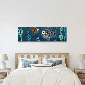 Obraz - Malowane ryby (170x50 cm)