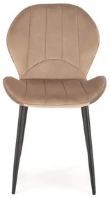 Krzesło tapicerowane K538 VELVET beżowe HALMAR